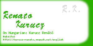 renato kurucz business card